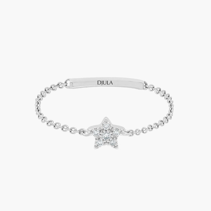Magic Touch star chain ring