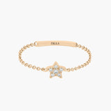 Magic Touch star chain ring