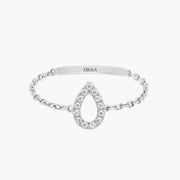 Magic Touch Pear Ring Large Model