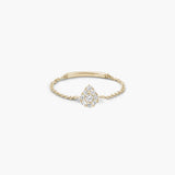 New Magic Touch Pear Chain Ring