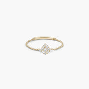 New Magic Touch Pear Chain Ring