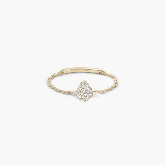 New Magic Touch Pear Chain Ring