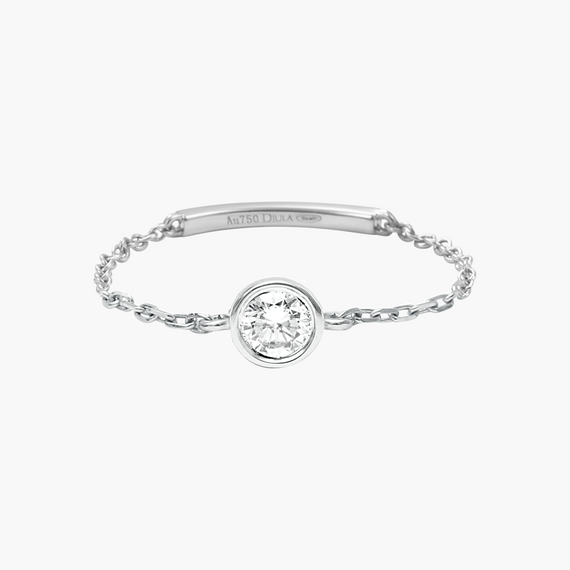 Magic Touch solitaire chain ring