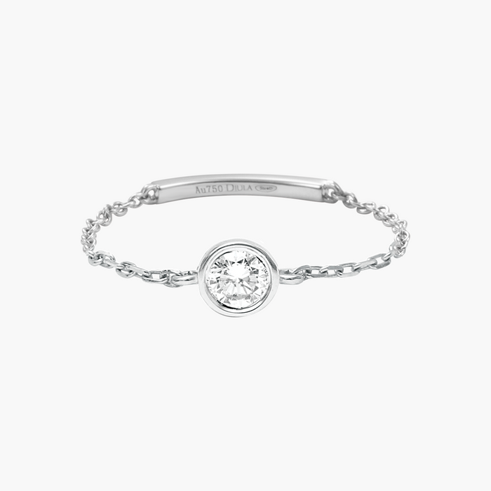 Magic Touch solitaire chain ring