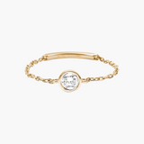 Magic Touch solitaire chain ring
