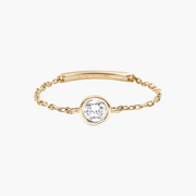 Magic Touch solitaire chain ring