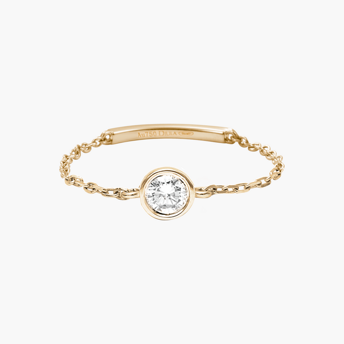 Magic Touch solitaire chain ring