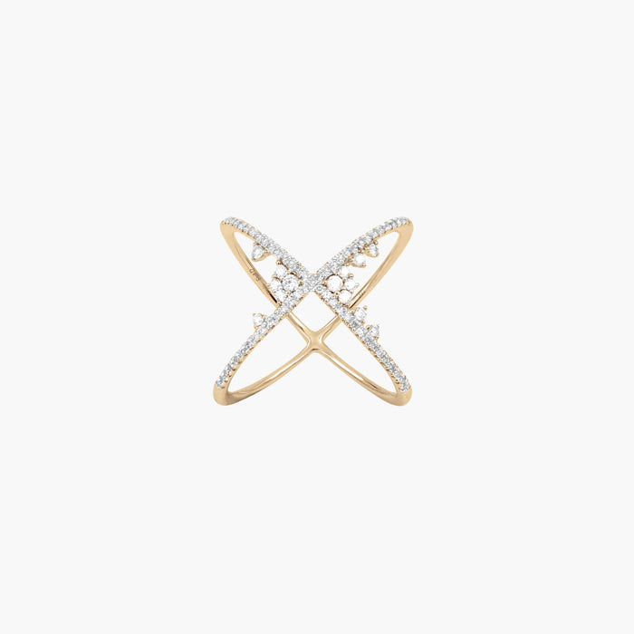 Fairytale large crossed ring