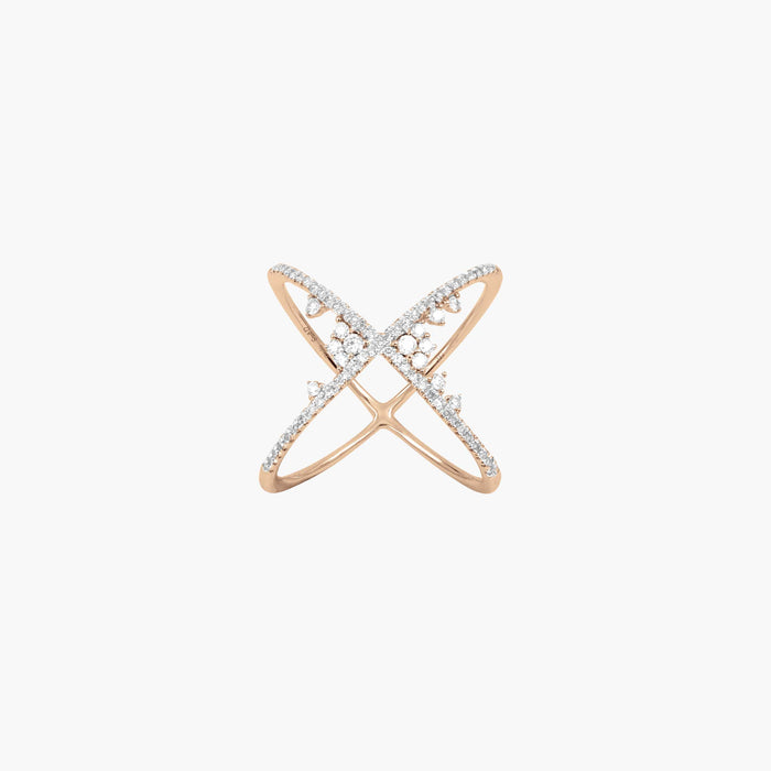 Fairytale large crossed ring