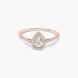 Bague Union Poire Diamants