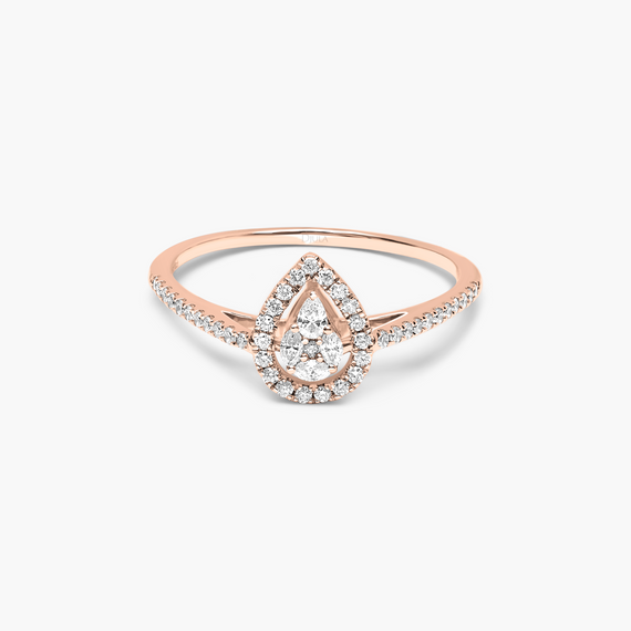 Pear Diamond Union Ring