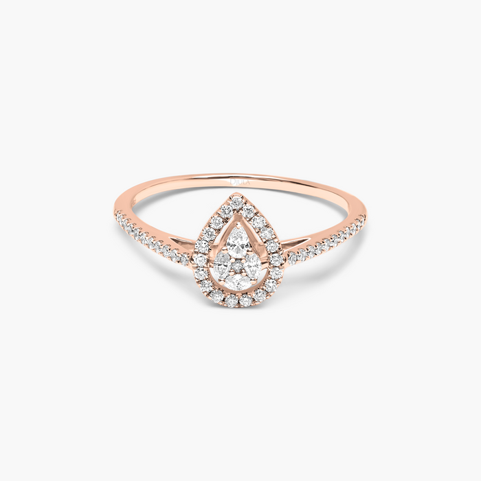 Bague Union Poire Diamants