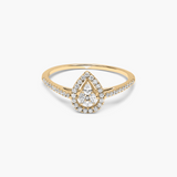 Bague Union Poire Diamants