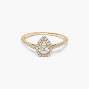 Bague Union Poire Diamants