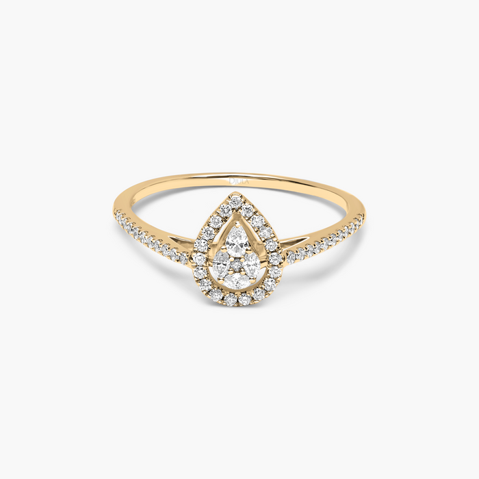 Bague Union Poire Diamants