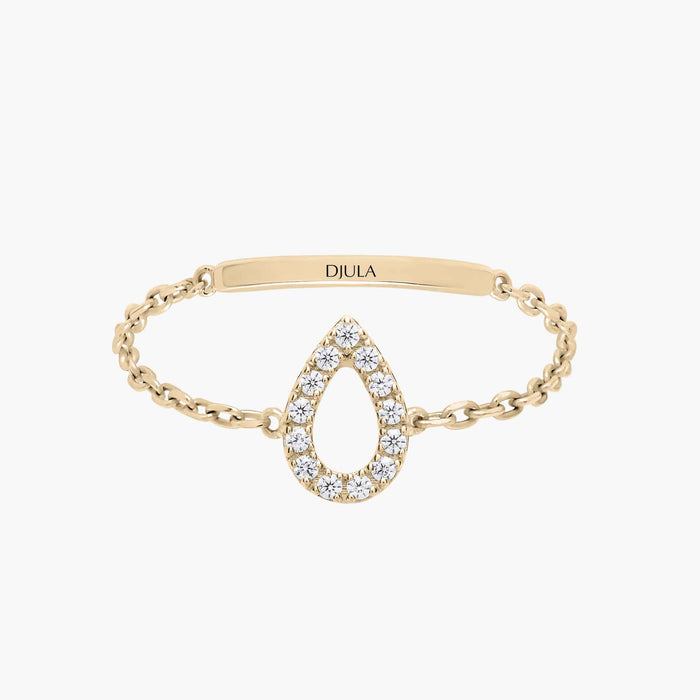Magic Touch Pear Ring Large Model