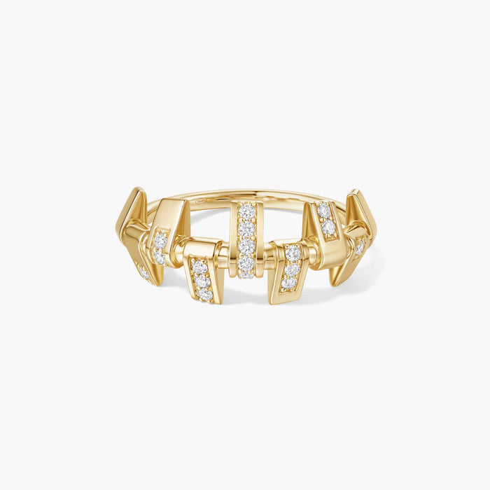 Pulsion bague semi-pavée