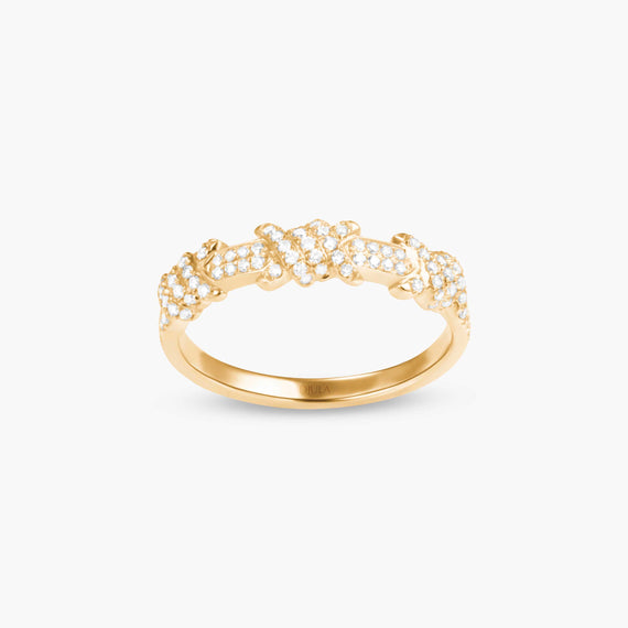Barbelé triple paved ring large model