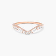 Bague V Baguette Diamants