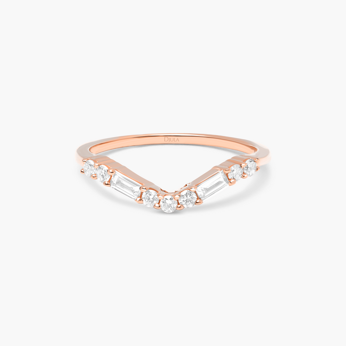 Bague V Baguette Diamants