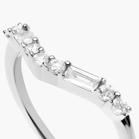 Bague V Baguette Diamants