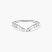 Bague V Baguette Diamants