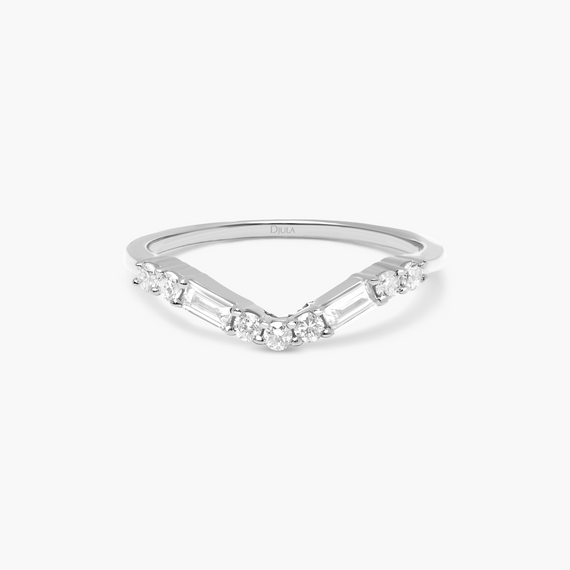 Bague V Baguette Diamants