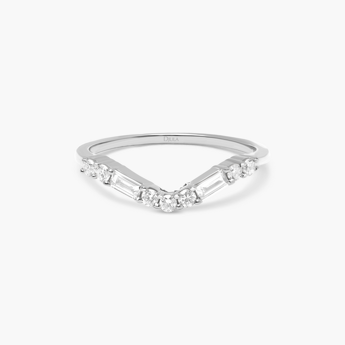 Bague V Baguette Diamants