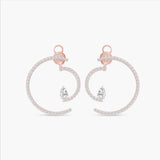 Graphique boucles d'oreilles tourbillon
