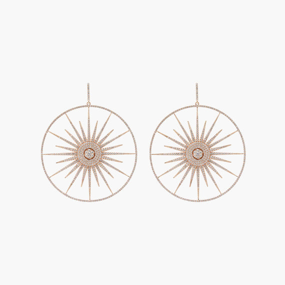Soleil hoop earrings