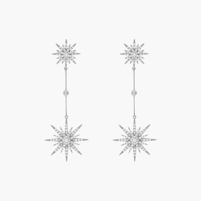 Longues Boucles d'Oreilles Soleil
