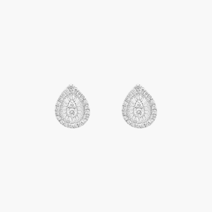 Boucles d’Oreilles Poire Diamants