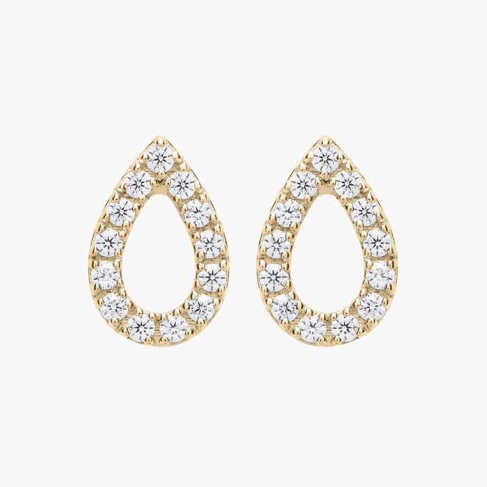 Magic Touch Pear Earrings Large Model