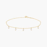 Gypsy tassel diamond bracelet