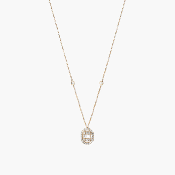 Baguette Square Diamond Union Necklace
