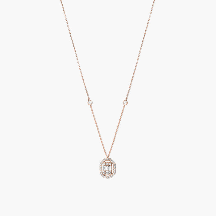 Baguette Square Diamond Union Necklace