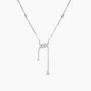 Barbelé Drop Paved Necklace
