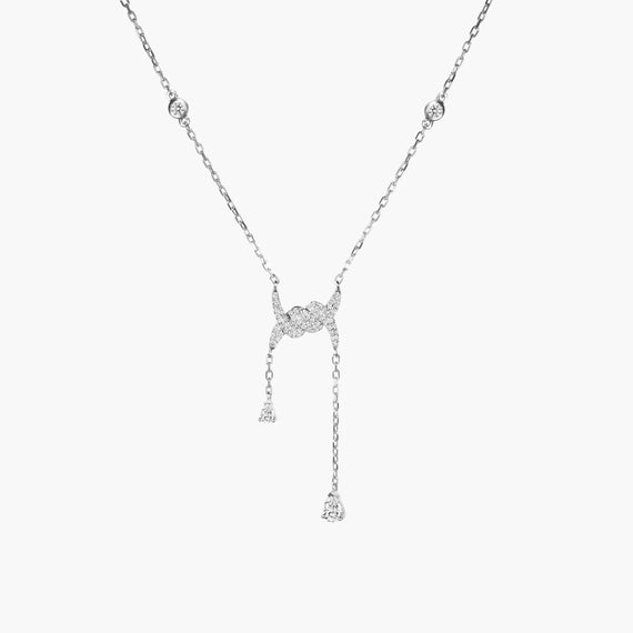 Collier Drop Barbelé Pavé