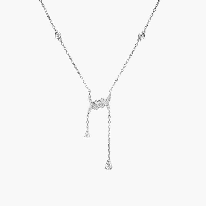 Barbelé Drop Paved Necklace