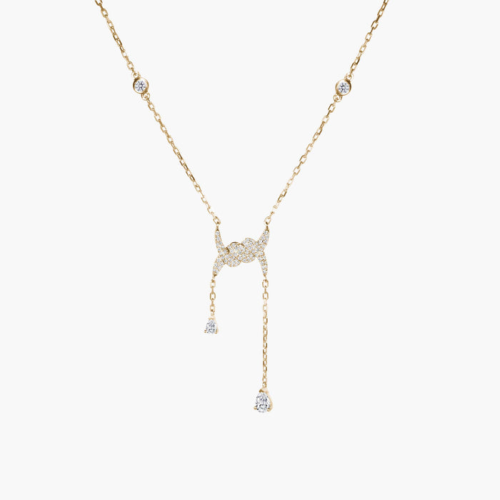 Barbelé Drop Paved Necklace
