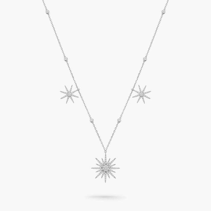 Soleil Necklace 3 drop suns