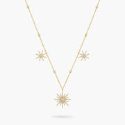 Soleil Necklace 3 drop suns