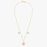 Soleil Necklace 3 drop suns