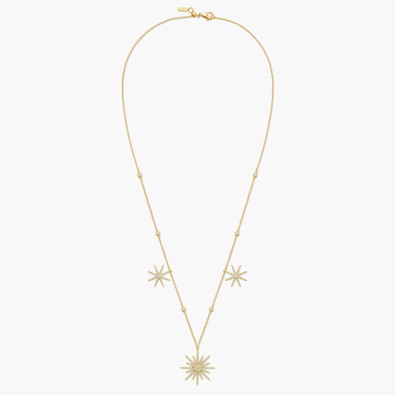 Soleil Necklace 3 drop suns