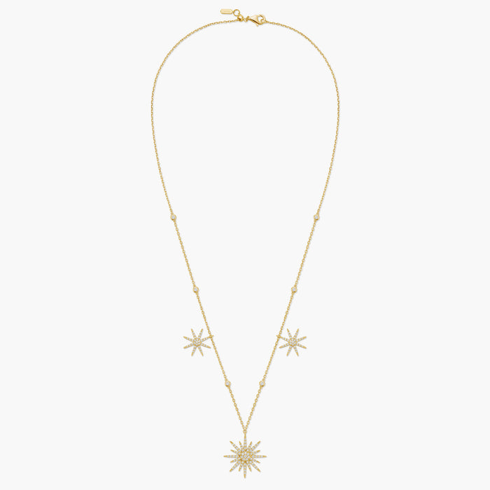 Soleil Necklace 3 drop suns