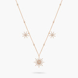 Soleil Necklace 3 drop suns