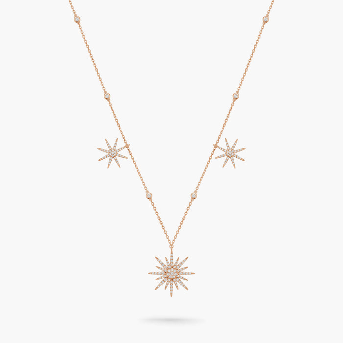 Soleil Necklace 3 drop suns