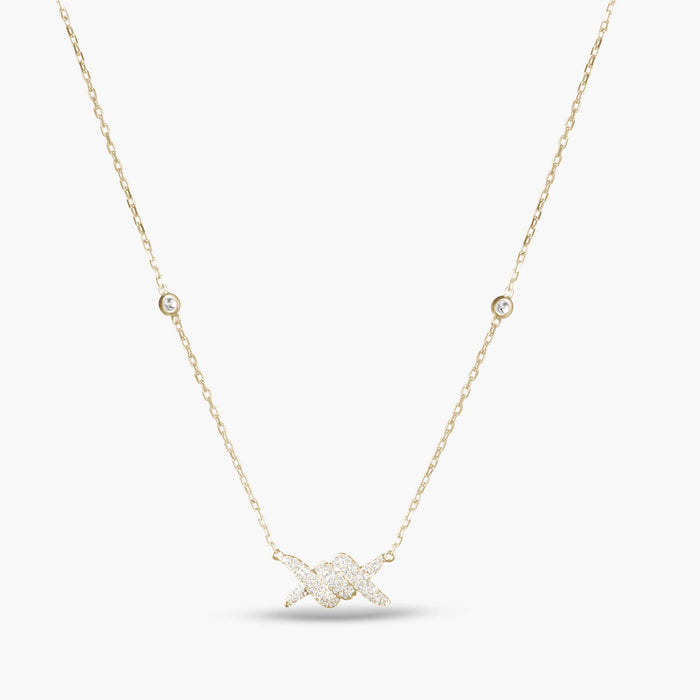 Collier Barbelé Pavé