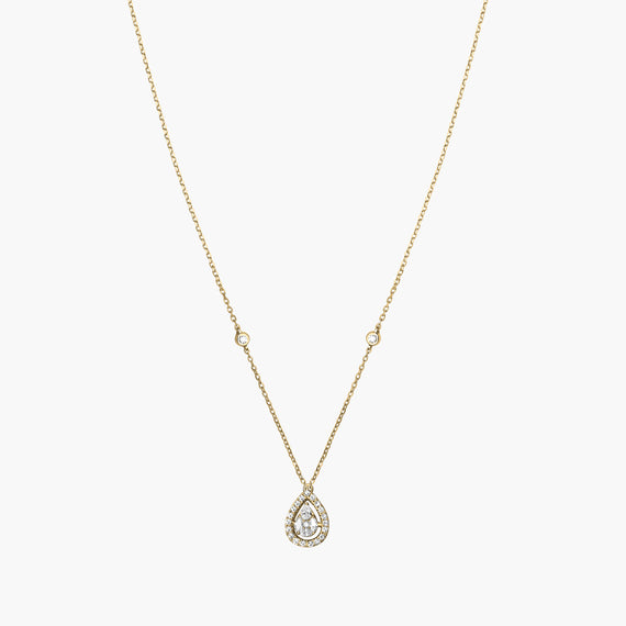 Pear Diamond Union Necklace