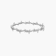Barbelé large paved bangle